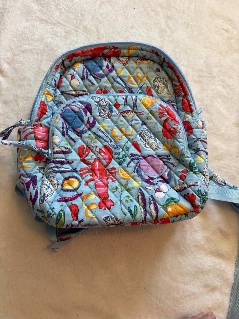 Vera Bradley Seafood Boil Small Backpack New